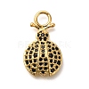 Brass Micro Pave Cubic Zirconia Pendants KK-M295-23G-01-1