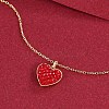Valentine's Day Sterling Silver Pendant Necklaces NJEW-BB35440-G-6