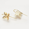 Brass Stud Earring Findings KK-T027-116G-2