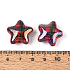 Christmas UV Plating Printed Opaque Acrylic Beads MACR-N018-06B-3
