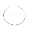 304 Stainless Steel Hammered Wire Necklace Making STAS-B036-06P-2