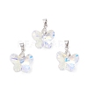 AB Color Plated Glass Pendants PALLOY-JF04594-02-1