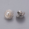 Plastic Shank Buttons BUTT-WH0012-04-4
