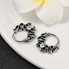 Snake 316 Surgical Stainless Steel Clear Cubic Zirconia Hoop Earrings X-EJEW-G416-39AS-2