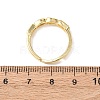 Adjustable Brass Micro Pave Cubic Zirconia Finger Rings for Women RJEW-K264-03G-5