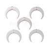 201 Stainless Steel 2-Loop Link Charms STAS-N090-LA039-P-3