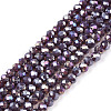 Electroplate Glass Beads Strands EGLA-A044-P2mm-B11-1
