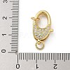 Brass Micro Pave Cubic Zirconia Lobster Claw Clasps KK-M300-04G-02-3