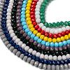 Opaque Solid Color Glass Beads Strands EGLA-X0007-01D-6mm-1
