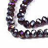 Electroplate Glass Beads Strands EGLA-A034-T8mm-B30-3