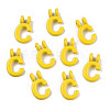 Spray Painted Alloy  2-Loop Link Pendants X-PALLOY-T075-48C-RS-1