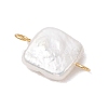 Natural Keshi Pearl Connector Charms PALLOY-JF04243-02-5