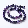 Natural Striped Agate/Banded Agate Beads Strands G-G753-07-8mm-2