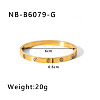 304 Stainless Steel Pave Cubic Zirconia Bangles FS-WG09E60-15-1