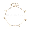 3Pcs 3 Styles Brass Cable Chain Anklets AJEW-AN00601-3