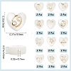 24Pcs 12 Styles Natural White Shell Beads BSHE-SP0001-01-2