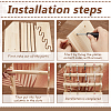 4-Tier Assembled Wood Bracelets/Bangles Display Riser Stands BDIS-WH0008-15-4