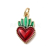Brass Enamel Pendants KK-P338-34A-G-1