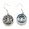 Alloy Tree of Life Dangle Earrings with Glass for Women EJEW-C061-02AS-1
