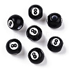Spray Painted Acrylic Beads SACR-N009-05-1
