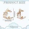 10Pcs Brass Micro Pave Cubic Zirconia Charm KK-GO0001-79-2