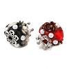 Polymer Clay Pave Rhinestone Round Beads CLAY-D007-06-2
