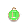 Alloy Enamel Pendants ENAM-S124-01B-06I-2