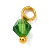 40Pcs 8 Colors K9 Glass Imitation Austrian Crystal Bead Pendants PALLOY-JF04101-01-3