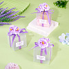 Clear PVC Candy Gift Packaging Boxes with Ribbon & Artificial Flower CON-TAC0001-20E-7