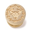 Golden Plated Round Shaped Wax Seal Brass Stamp Head STAM-K002-01G-04-1