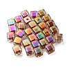 UV Plating Transparent Acrylic European Beads OACR-F004-10D-1