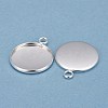 304 Stainless Steel Pendant Cabochon Settings X-STAS-F191-14S-G-2