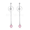 Eco-Friendly Brass Micro Pave Cubic Zirconia Dangle Stud Earring EJEW-EE0004-09P-02-1