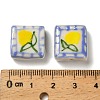 Printed Handmade Porcelain Beads LAMP-D303-06F-01-4
