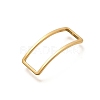 Brass Open Back Bezel Link Rings KK-B152-08A-G-2