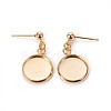 304 Stainless Steel Stud Earring Settings STAS-L226-019G-G-1