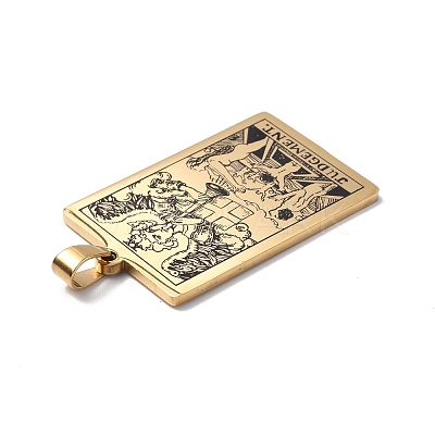 201 Stainless Steel Pendant STAS-B033-01G-20-1