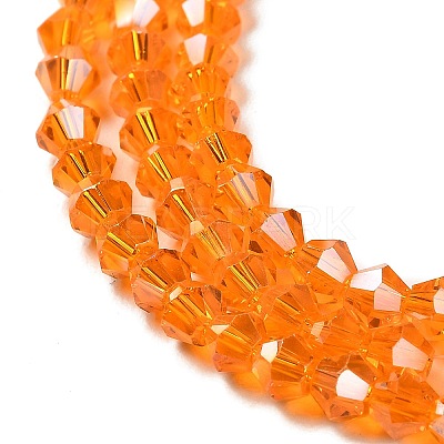 Transparent Electroplate Glass Beads Strands EGLA-A039-T4mm-B23-1