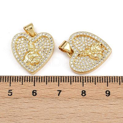 Brass Micro Pave Cubic Zirconia Pendants ZIRC-I367-07G-13-1