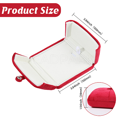 Double Door Velvet Jewelry Pendant/Necklace Gift Storage Boxes CON-WH0086-157-1