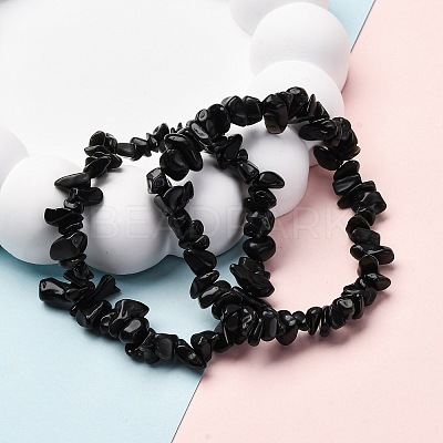 Natural Indian Agate Stretch Bracelets BJEW-JB03681-04-1