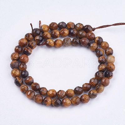 Natural Tiger Eye Round Bead Strands LS-G-R203-6mm-1