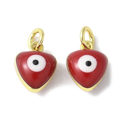 Brass Enamel Charms KK-S518-03A-G-1