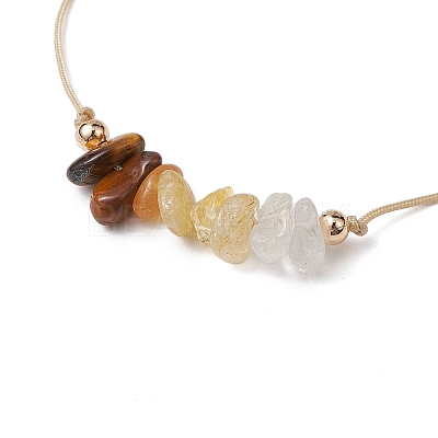 Gemstone Braided Bead Bracelet BJEW-JB11013-06-1