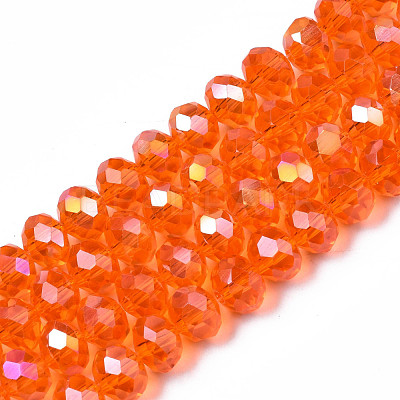 Electroplate Glass Beads Strands EGLA-A034-T8mm-B22-1