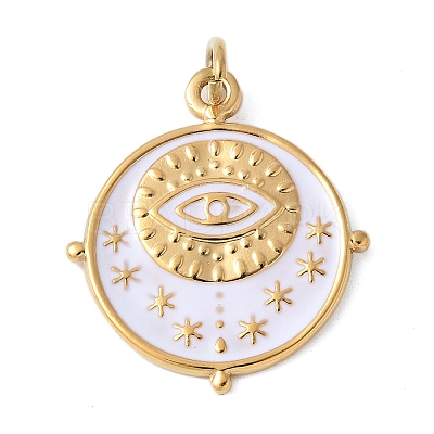 304 Stainless Steel Enamel Pendants STAS-G353-02G-03-1