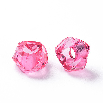 Transparent Acrylic European Beads X-MACR-S373-56B-1