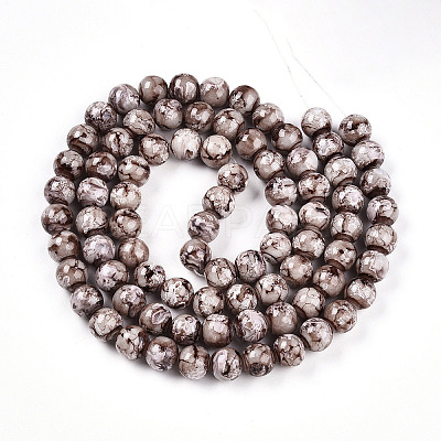Baking Paint Glass Beads Strands DGLA-N003-10mm-A05-1