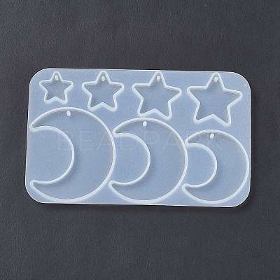 Astronomy Theme Moon Silicone Pendant Molds DIY-E065-07B-1