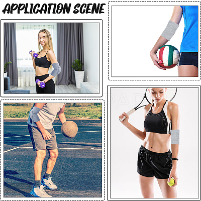 Sponge & Polyester Yoga Sports Knee Pads AJEW-WH20054-202A-02-1